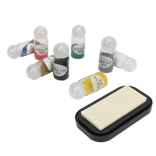 8 Colors Embossing Powder Set DIY Scrapbooking Kit 2