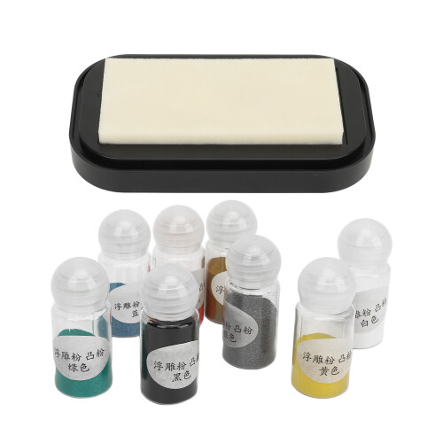8 Colors Embossing Powder Set DIY Scrapbooking Kit 1