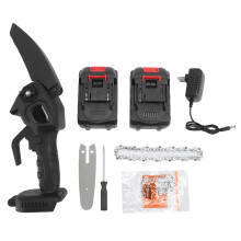 (US Plug) 4 Inch Cordless Mini Chainsaw Tree Branch Wood Cutting AU Plug