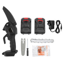 (UK Plug) 4 Inch Cordless Mini Chainsaw Tree Branch Wood Cutting AU Plug