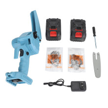 (US Plug) 4 Inch Cordless Mini Chainsaw Portable Electric Handheld Tree Branches