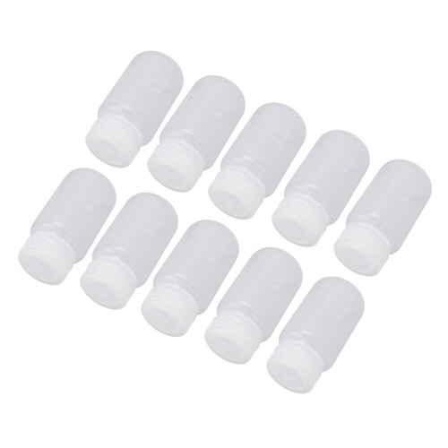 (60ml) 10Pcs Plastic Wide Mouth Reagent Bottle 15ml Lab Storage Container 2