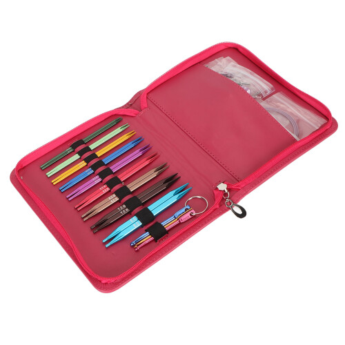 9 Pairs Interchangeable Circular Knitting Needles Aluminum Ergonomic 2