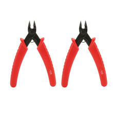 2Pcs Micro Wire Cutter Steel Silicone Handle Mini Flush