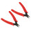2Pcs Micro Wire Cutter Steel Silicone Handle Mini Flush 4