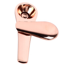 (Rose Gold) Metal Smoking Pipe Spoon Magnetic Zinc Alloy Travel Dazzling Color