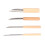 4pcs Leather Skiving Beveler Tool Set Wooden Handle 3