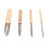 4pcs Leather Skiving Beveler Tool Set Wooden Handle 5