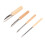 4pcs Leather Skiving Beveler Tool Set Wooden Handle 4