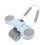 (Blue) Abdominal Wheel Roller Automatic Double Round Elbow Support Orange 3