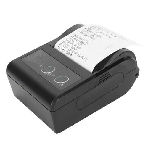 58mm Thermal Printer BT USB 203DPI 50-80mm/s Label Printer 100-240V 2