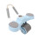 (Blue) Abdominal Wheel Roller Automatic Double Round Elbow Support Orange 4