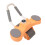 (Orange) Abdominal Wheel Roller Automatic Double Round Elbow Support Orange 5