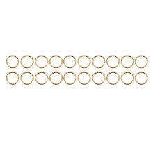 (Gold Color) 20Pcs Spring O Rings 1.57in Dia 0.2in Thick Copper Silver Buckles DIY
