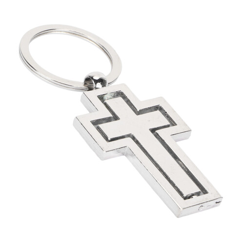 Rotating Crucifix Keychain Rust Prevention Colorfast Jesus 2