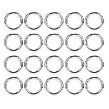 (Silver) 20pcs Spring Ring Clasps Copper DIY Necklaces Bracelets Ankle Chain