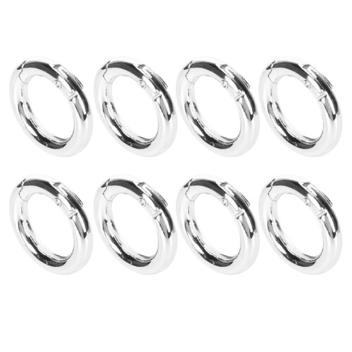 (Silver) 20pcs Spring Ring Clasps Copper DIY Necklaces Bracelets Ankle Chain 2