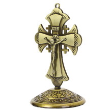 Gold Crucifix Alloy Rustproof Cross Antique Car Decoration for Home