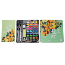 36 Colors Refillable Watercolor Paint Set with Brush Sponge