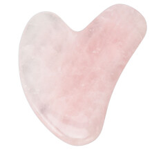 Pink Crystal Gua Sha Board Heart Shaped for Face Neck