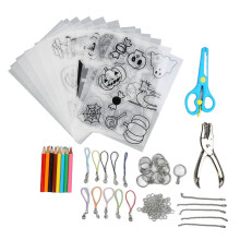 Heat Shrink Plastic Sheet Kit DIY Craft with Hole Punch