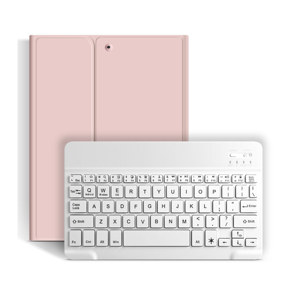 (Pink Case and White Keyboard) Magnetic Keyboard with Kickstand Pencil Holder for 10.2in iPad-image-OPC-PMFTTCJ-NEW