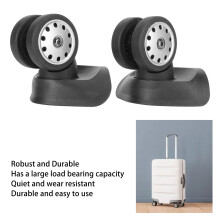 Suitcase Universal Wheel Silent Large Caster Black 2pcs
