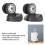 Suitcase Universal Wheel Silent Large Caster Black 2pcs 1