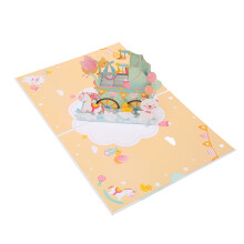 3D Baby Shower Card Cartoon Thick Paper Greeting Card Party