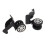 2pcs Luggage Wheels Replacement Locking 360 Quiet Universal Black 5