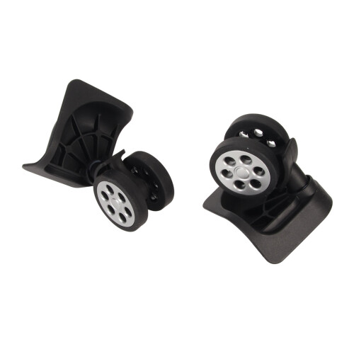 2pcs Luggage Wheels Replacement Locking 360 Quiet Universal Black 1