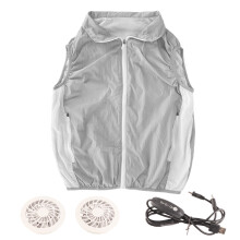 (S) Cooling Vest 3 Fan Speed Breathable Sleeveless Outdoor Summer