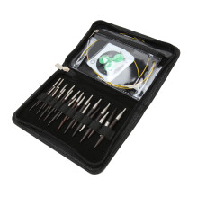 Circular Knitting Needle Set 3-6.5mm Wooden Handle PU Bag