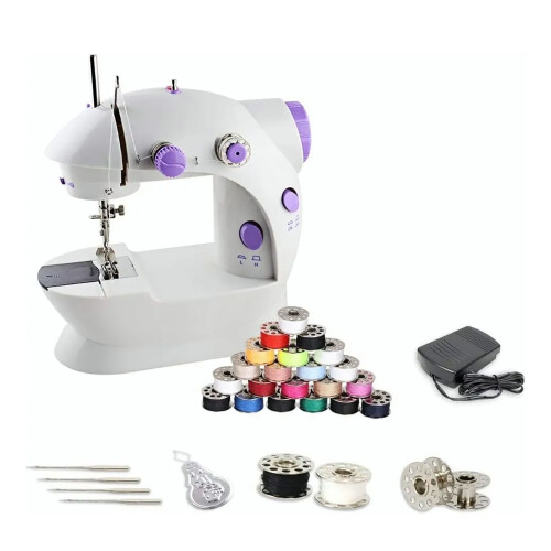 Mini Sewing Machine LED Light Battery Powered Kids