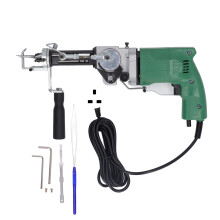 (UK Plug) Green 2-in-1 Carpet Tufting Tool High Speed DIY Rug Machine 100-240V