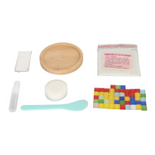 (Round Rainbow) DIY Coaster Kit Glass Tiles Craft for Children Adults Cute Sheep