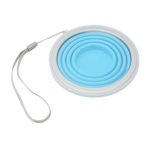 (Blue) Collapsible Silicone Water Cup 270ml Green 1