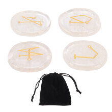 (White) Portable Healing Crystal Chakra Stones for Reiki Meditation White