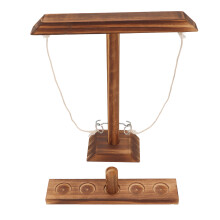 Hook and Ring Wooden Toss Game Portable Interactive Desktop Game