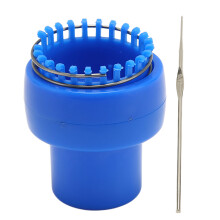 Mini Knitting Machine Blue Ergonomic Automatic Crochet Loom