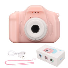 Kids Digital Camera 2.0in IPS 8MP Pink Toddler Outdoor Travel