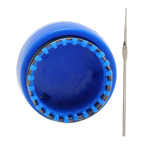 Mini Knitting Machine Blue Ergonomic Automatic Crochet Loom 2