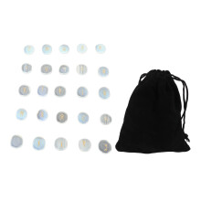 (Opal) 25 Pcs Natural Rune Stones Meditation Healing Opal