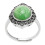 (Type 1) 925 Silver Ring Green Celadon Electroplated Womens Ring 1