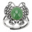 (Type 2) 925 Silver Ring Green Celadon Electroplated Womens Ring 1