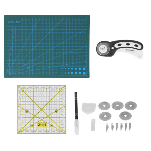 Fabric Cutter Set with Mat for Quilting Crafting 2
