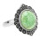 (Type 1) 925 Silver Ring Green Celadon Electroplated Womens Ring 4