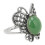 (Type 2) 925 Silver Ring Green Celadon Electroplated Womens Ring 4