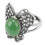 (Type 2) 925 Silver Ring Green Celadon Electroplated Womens Ring 2