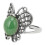 (Type 2) 925 Silver Ring Green Celadon Electroplated Womens Ring 3